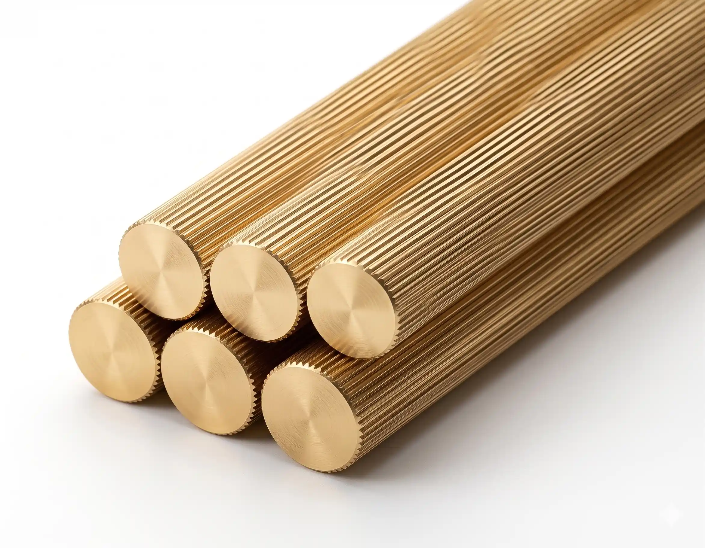 Straight Knurling Brass Rods